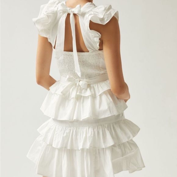 Anthropologie X Love the Lable Ruffled Halter Mini Dress Size S - Picture 4 of 9